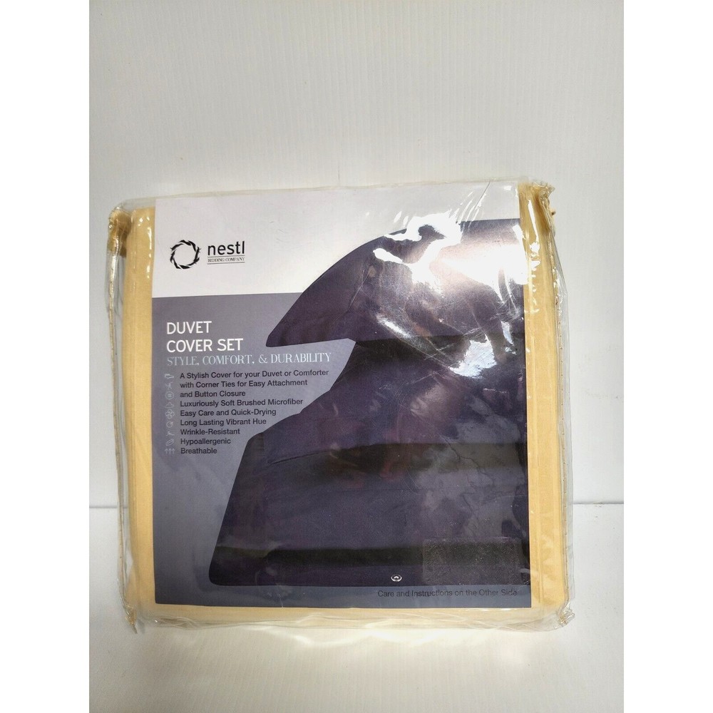 NEW Nestl Bedding Company Duvet Twin Cover Set 68"x90" Hypoallergenic